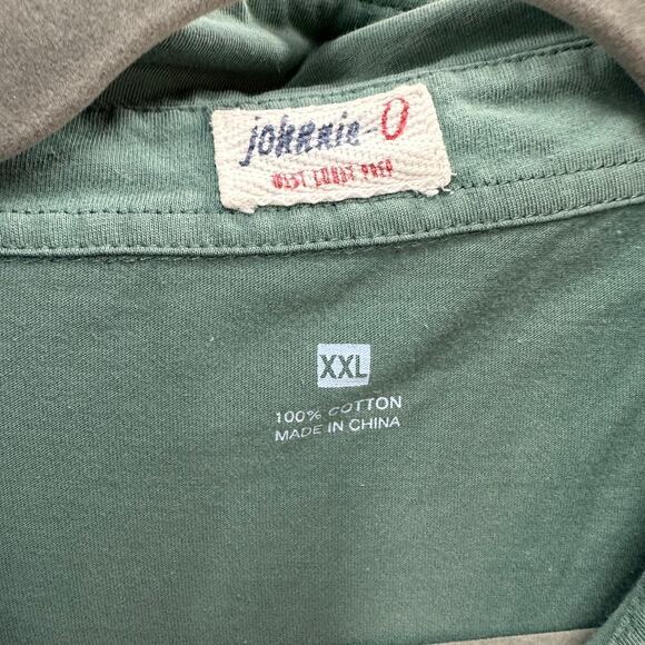 Johnny O 2XL Green Short Sleeve Polo The Valley Club Logo Cotton Comfort EUC - Picture 4 of 10